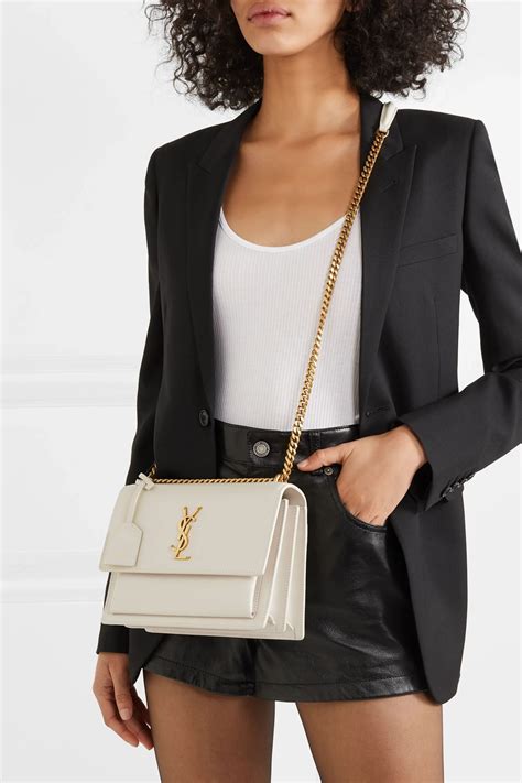 ysl white leather bag|ysl shoulder bag sale.